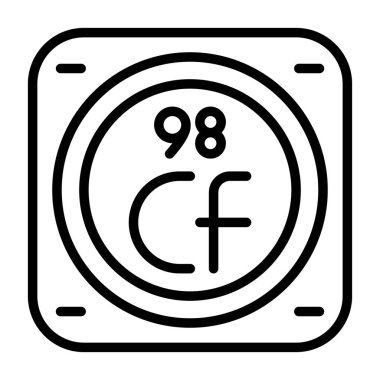 Kimyasal Element Web simgesi vektör çizimi