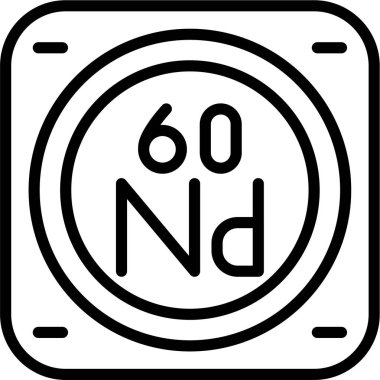 Kimyasal Element Web simgesi vektör çizimi