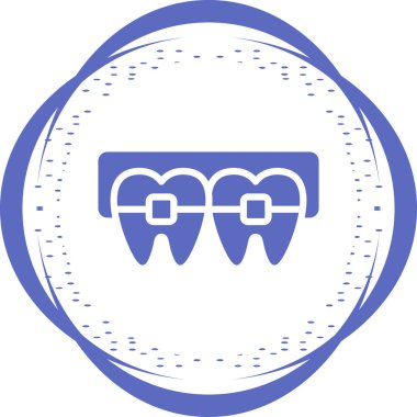 diş teli vektör çizgisi simgesini destekler