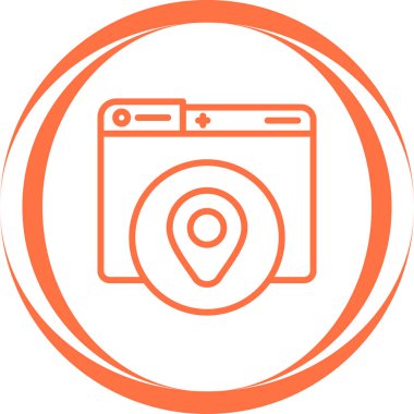 konum web simgesi vektör illüstrasyonu
