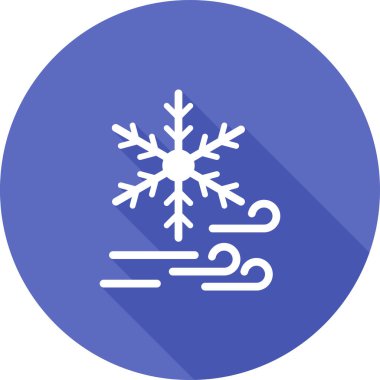 Kar Tanesi simgesi, basit web illüstrasyonu