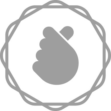  I Love You el hareketi ikonu, vektör illüstrasyonu 