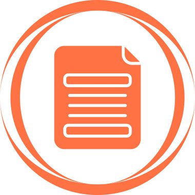 Belge. Web simgesi basit illüstrasyon 