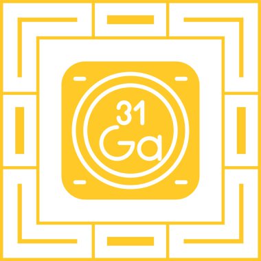 Periyodik tablonun kimyasal elementinin web illüstrasyonu