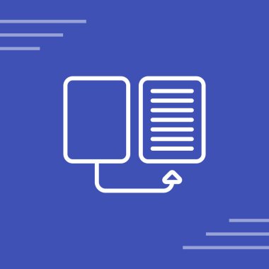 Veri Taşıma Vektörü Tasarım İllüstrasyonu. Beyaz Arkaplanda Web ve Mobil Uygulama Sembolü 