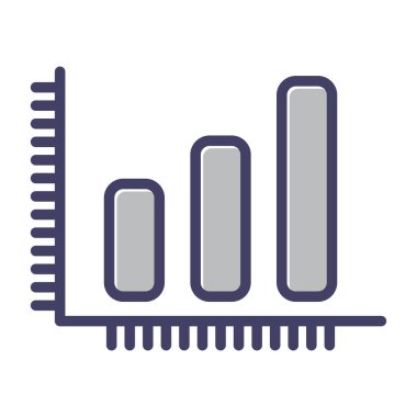 Çubuk Grafik simgesi, vektör illüstrasyonu basit tasarım