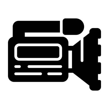 Camcorder modern simgesinin vektör çizimi