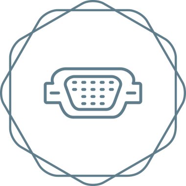 vga port simgesi web illüstrasyonu