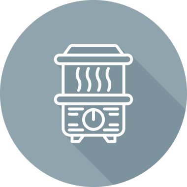 Steamer simgesinin basit vektör illüstrasyonu