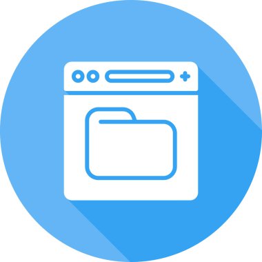 Tarayıcı web simgesi, basit illüstrasyon