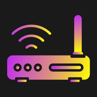 Wi-Fi yönlendirici simgesi, vektör illüstrasyonu