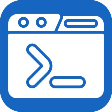 Komut Prompt simgesi, vektör illüstrasyonu basit tasarım