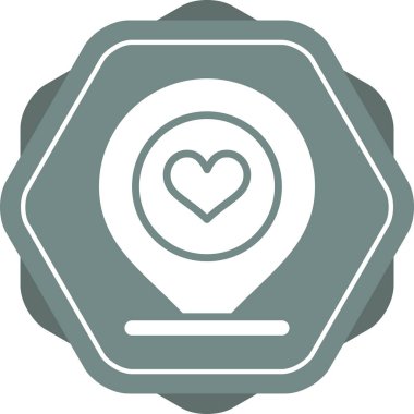 Aşk iğne çizgisi vektör illüstrasyonu 