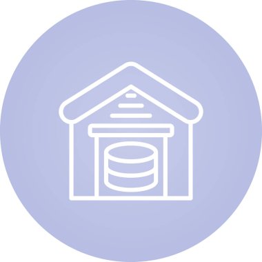 Veri Depolama Web simgesi basit illüstrasyon