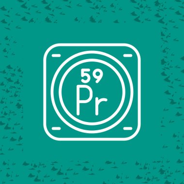 Kimyasal Element Web simgesi vektör çizimi