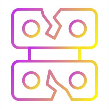 Veri Kırma Simgesi, İzole Vektör İllüstrasyonu 