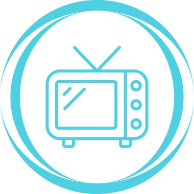 Televizyon. Web simgesi basit illüstrasyon 