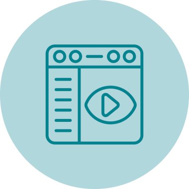 Tarayıcı web simgesi, basit illüstrasyon