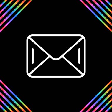 e- posta iletisi simgesi, vektör illüstrasyonu 