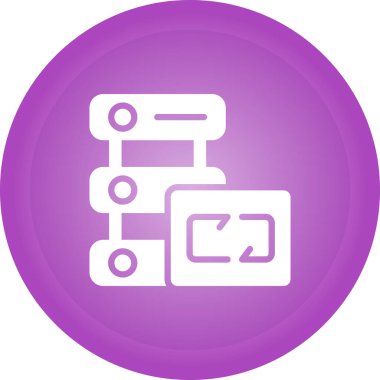 Beyaz Arkaplanda Web Sitesi Yedekleme Simgesi İzole Edildi 