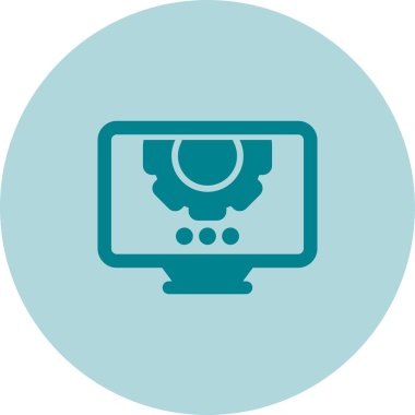 Simge, web düğmesi, basit vektör illüstrasyonu ayarlanıyor