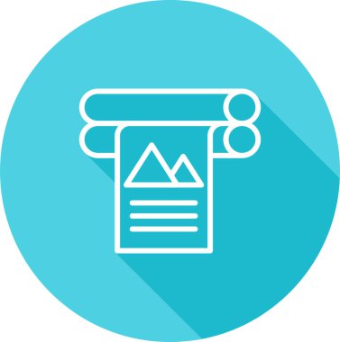 Büyük Biçim Yazıcı vektör simgesi basit illüstrasyon