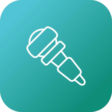 mikrofon web simgesi, vektör çizim