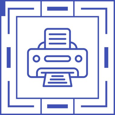 yazıcı vektör simgesi basit illüstrasyon