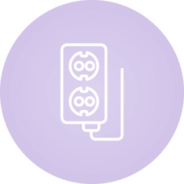 soket ağ simgesi vektör illüstrasyonu