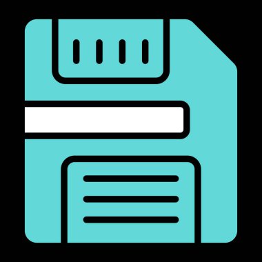 Eski depo işareti. Kaydet düğmesi. Beyaz arkaplanda disket simgesi, vektör illüstrasyonu.