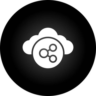 Bulut hesaplama simgesi vektör illüstrasyonu           