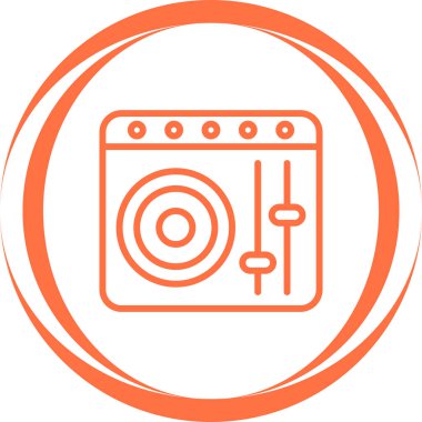 DJ Denetleyici Web simgesi vektör illüstrasyonu 