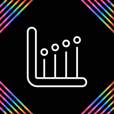 çubuk grafik istatistik ikonu vektör illüstrasyonu 