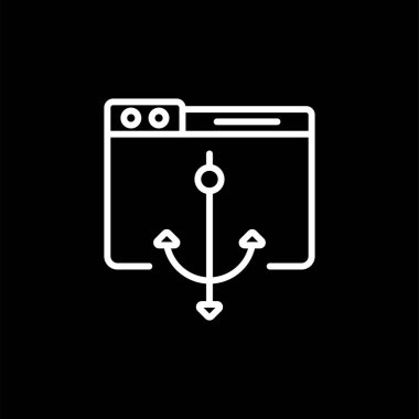 Web sitesi İnşa Simgesi. Web Geliştirme Kodlama Çizgi Çizgisi Mühendislik Uygulamaları ve Web Siteleri için Sanat Vektörü Simgesi