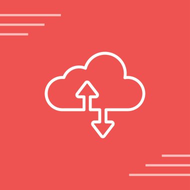 Bulut hesaplama. Web simgesi vektör illüstrasyonu