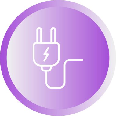 Güç Kablosu web simgesi, basit vektör illüstrasyonu 