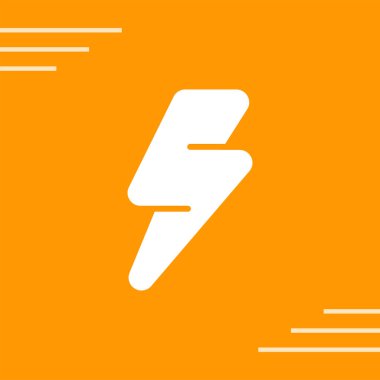 Şimşek Ağı simgesi. Basit resimleme  