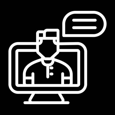 çevrimiçi öğrenme simgesi vektör illüstrasyonu 