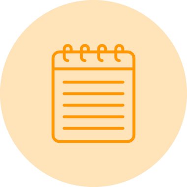 notepad simgesi, vektör illüstrasyonu basit tasarım