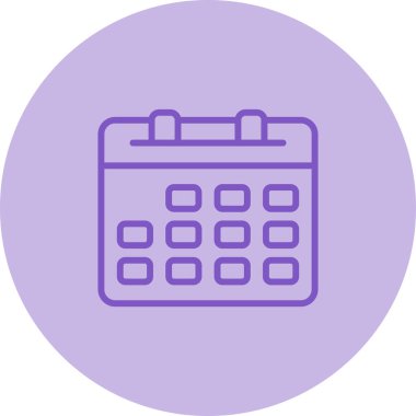 Takvim. Web simgesi basit illüstrasyon 