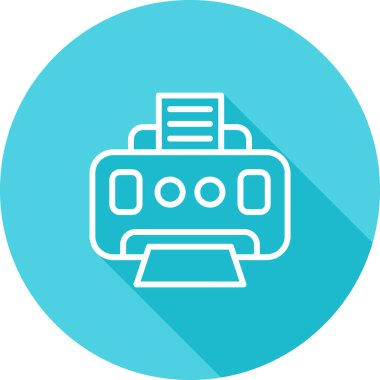 yazıcı vektör simgesi basit illüstrasyon