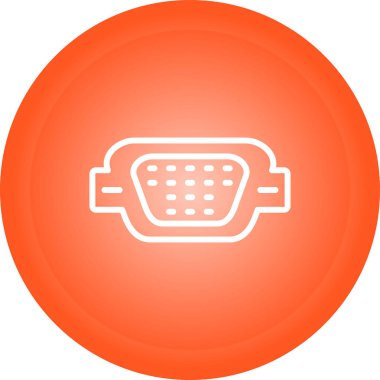 vga port simgesi web illüstrasyonu