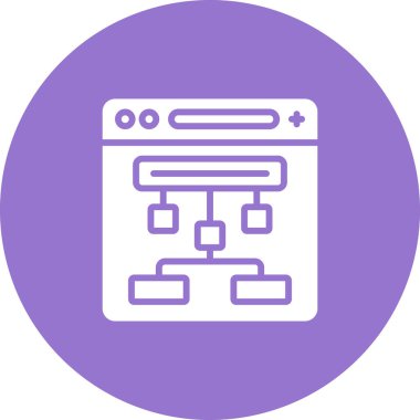 Tarayıcı web simgesi, basit illüstrasyon
