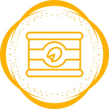 Dondurulmuş meyve simgesi, vektör illüstrasyonu 