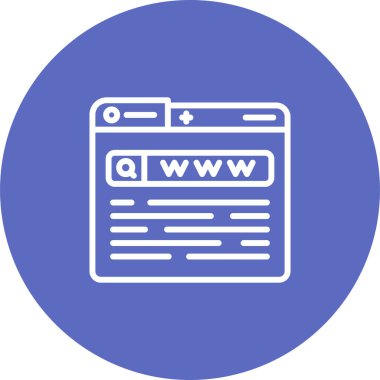 Web sitesi simgesi, vektör illüstrasyonu basit tasarım