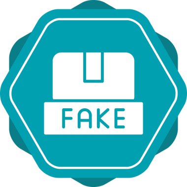 Sahte Ürünler, sahte ikon vektör illüstrasyonu 