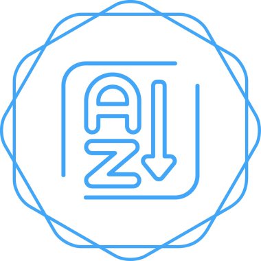 Harf simgesinin vektör illüstrasyonu