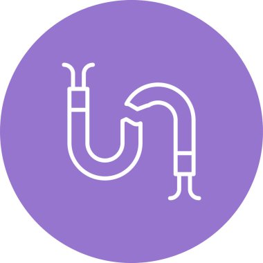 Kırık Kablo ağ simgesi, basit vektör illüstrasyonu