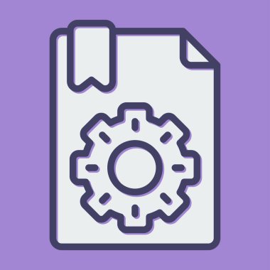 belge web simgesi vektör illüstrasyonu