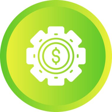 Dolar dişlisi. Web simgesi basit illüstrasyon